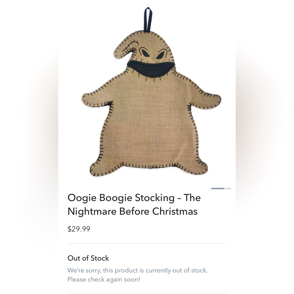 Oogie Boogie Stocking – The Nightmare Before Christmas